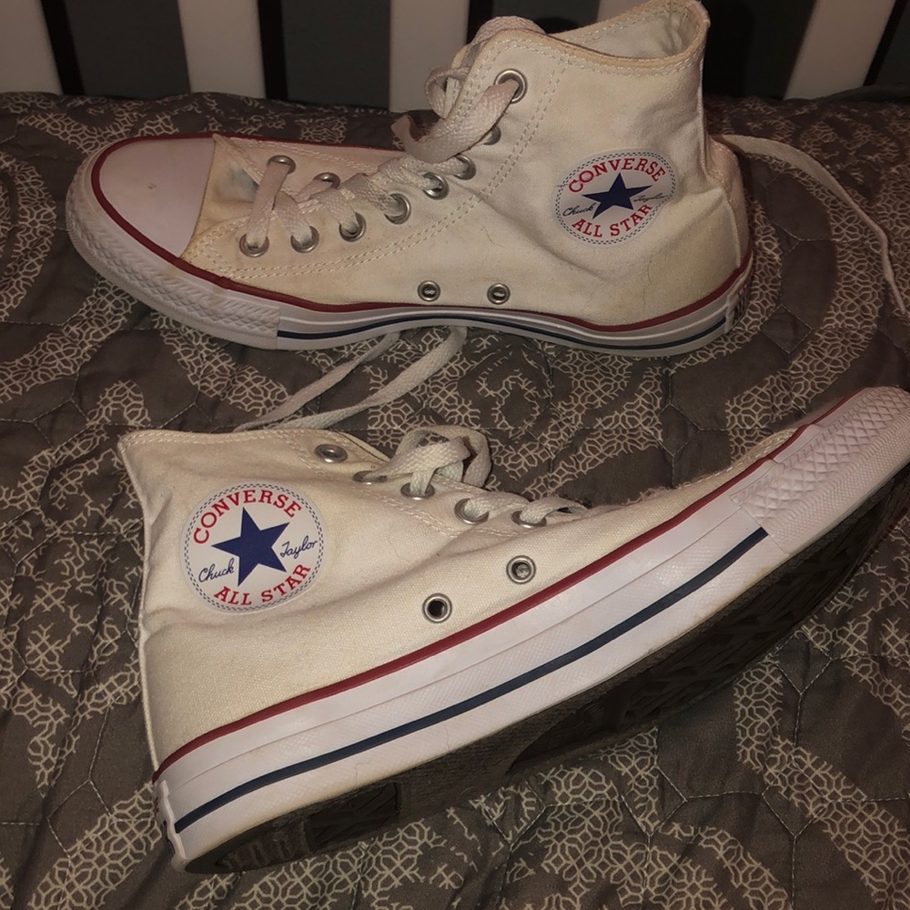 White Converse High Tops